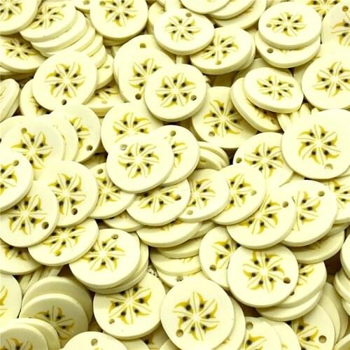20Pcs/lot 20mm Banana Chips Beads Flakes Clay Beads Polymer Spacer Beads For Jewelry Making DIY Bracelet Hairpin #A89-11