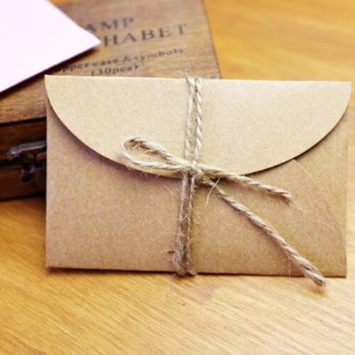 40pcs/set Vintage Love small Brown Pink Kraft blank mini paper envelopes wedding invitation envelope /gilt envelope/2 color