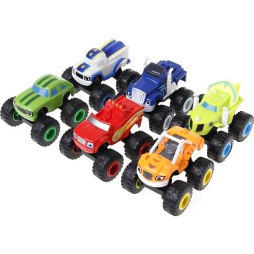 6Pcs Blaze Vehicles Racer Cars Trucks Gifts For Kids Toys Toys Machines