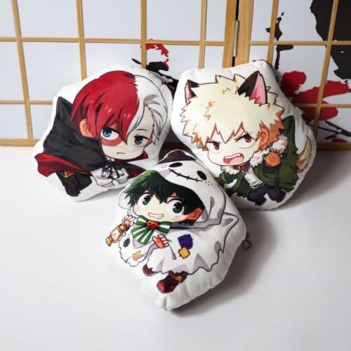 24cm Anime My Hero Academia Plush Toys Cute Soft Stuffed Izuku Bakugou Todoroki Halloween pendants Dolls For Kid Gift