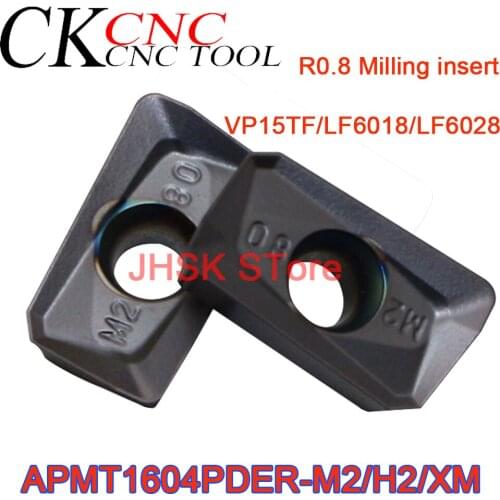 APMT1604PDER-M2/H2 LF6018 APMT1604PDER-H2/M2 VP15TF APMT1604PDER-XM LF6018/LF6028 CNC R0.8 milling quare shoulder cutting blade