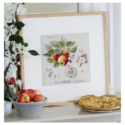 Fruit Decoration Home Decor New Arrival Homfun Craft Christmas Cross Stich Set NO Hoop Counted DIY Cross Stitch Kit Painting