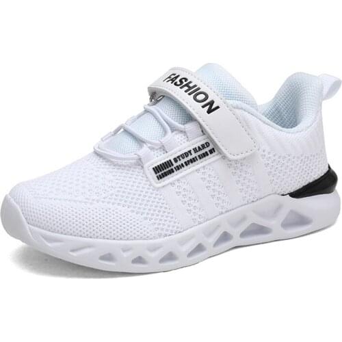 Kids White Sneakers Soft Bottom Breathable Kids Shoes Non-slip Childrens Sneakers for Boys Leisure Travel kid Black Shoes