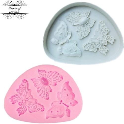 DIY Butterfly Shaped Fondant Cake Mold Silicone Mold Soap Mould Bakeware Baking Cooking Tools Sugar resin mold