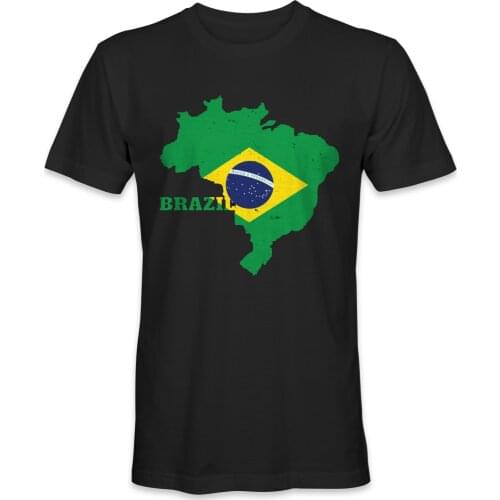 Brazil Country Flag Map Printed Gift T-Shirt. Summer Cotton O-Neck Short Sleeve Mens T Shirt New S-3XL