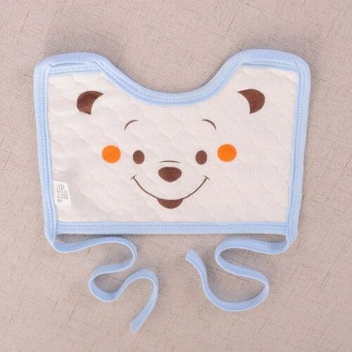 Lovely bear print cotton burp cloths for infant boy girl double layer gauze absorbent waterproof design slobber towel baby bibs