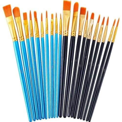 Paint Brushes 20PCS/Set, Professional PaintBrushes Round Pointed Tip Nylon Hair Artist Acrylic Brush for All Purpose