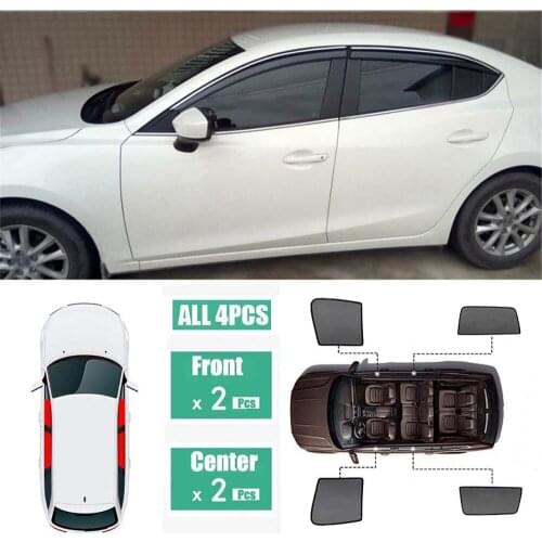 Side Windows Magnetic Sun Shade UV Protection Ray Blocking Mesh Visor Fit For Mazda 3 Axela 2014-2018