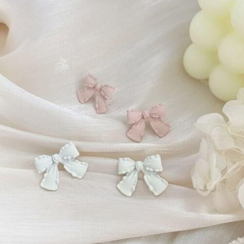 Lovely Princess Mini Bowknot Girls Sweet Earrings Candy Color Little Bow Women Ear Stud Clip Jewelry Simple Fashion Accessory