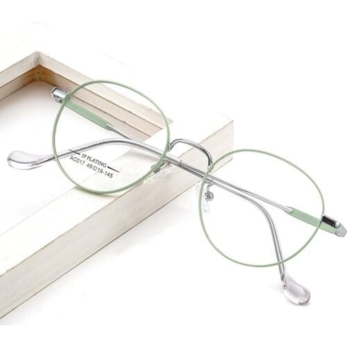 2021 New Alloy Optical Eyeglasses Frame Women Round Vintage Myopia Prescription Glasses Frame Lady Retro Luxury Brand Eyewear