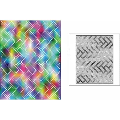 New Spotted Woven Shape Background Plate Craft Embossing Mold 2021 Metal Cutting Dies for DIY Scrapbooking Album Card Making