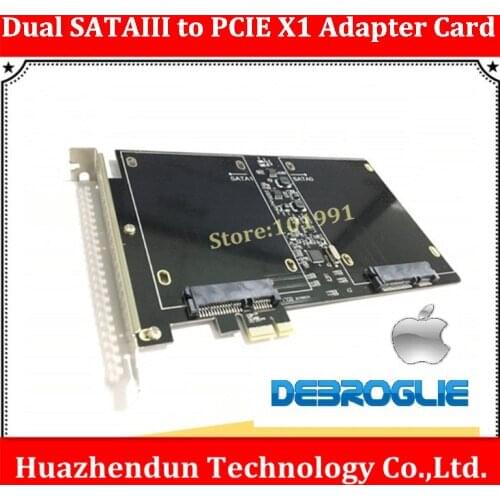 New DEBROGLIE FLY your SSD DUAL SATAIII to PCI-E X1 SSD Card with M3 Screw-8pcs High-speed