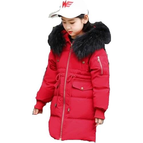 New Style Childrens Down Jacket Long VersionChineseand American Childrens Coat Fashion Warm Boys and Girls Down Cket