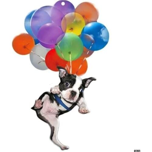 Car Pendant Hanging Cat Dog Puppy Kitty Acrylic Balloon Small Animal Funny Car Interior Decoration Ornaments Angel Cat Pendant