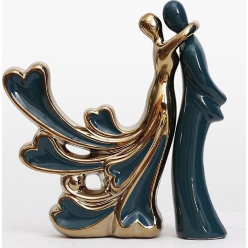 Premium Tabletop Sculpture Affectionate Wedding Desktop Decoration Artwork Lover