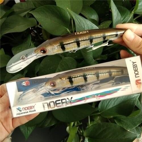 NOEBY 2PCS 12cm 32g Floating 0-5m Trolling Fishing Lure Minnow Wobbler Hard Bait Fishing Tackle NBL9046