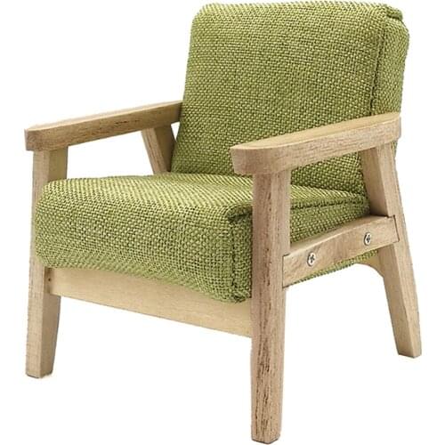 Handmade Realistic 1:12 Scale Dollhouse Single Sofa for BJD Living Room Accs