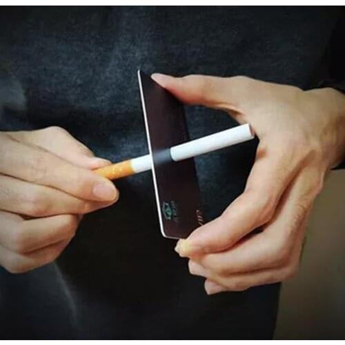 Cigarette Penetration Magic Tricks Cigarette Through Card Bill Magician Magic Props Prediction Mentalism Stage Close Up Street