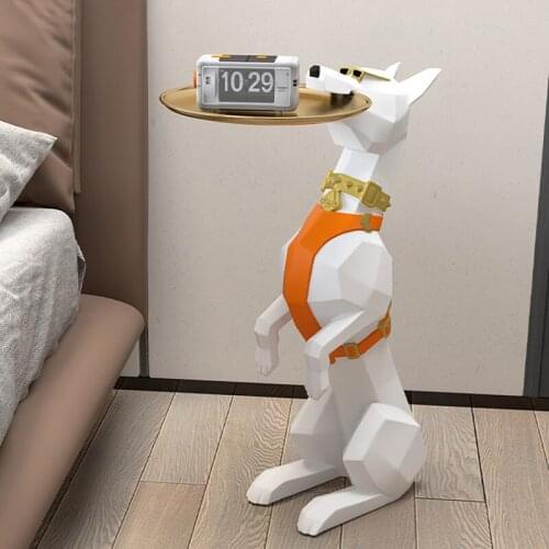 Modern Decoration Home Animal Statue Large Dog Sculpture Ornament Living Room Bedroom Decor Accessories Creative Storage Rack