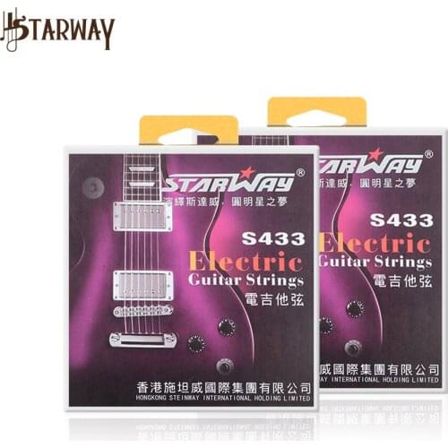 STARWAY Genuine Starway Guitar Strings Nickel Steel Six s433 Electric Guitar Strings Set For Concert Guitar Accessories & Parts