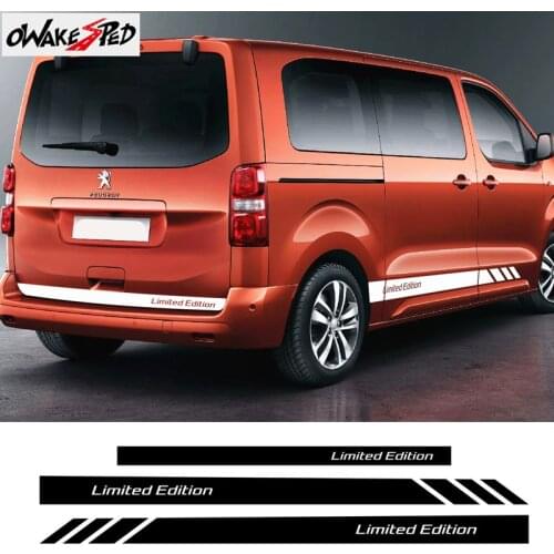 For Peugeot Traveller Car Door Side Skirt Stripes DIY Vinyl Stickers Decal Auto Body Accessories Stickers Mountain Sport Styling