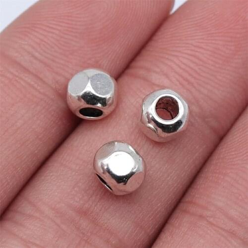 WYSIWYG 20pcs 7x7mm Antique Silver Color Spacer Beads For Jewelry Making DIY Jewelry Findings