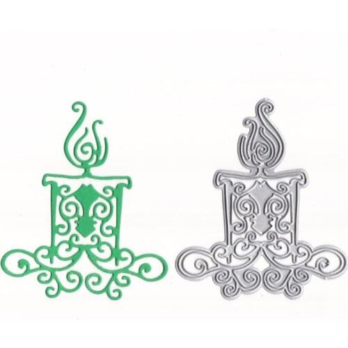 1 Pcs Christmas Candle Frame Metal Cutting Dies for Embossing Scrapbooking Steel Craft Dies Cuts Stamp Photo Paper Card Stencil
