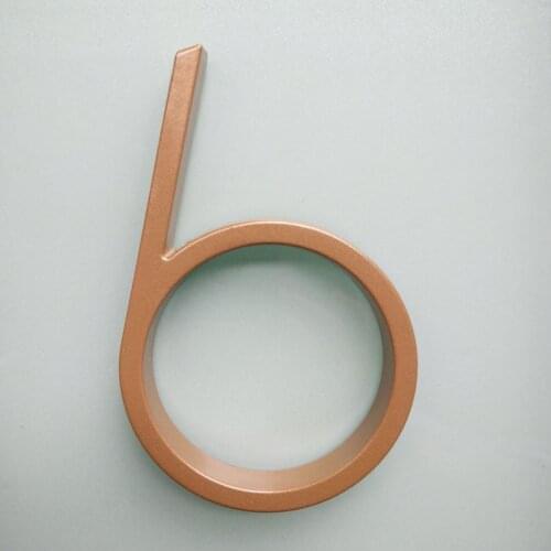 12cm Golden Floating Modern House Number Lacquered Door Home Address Numbers for House Digital Outdoor Sign Plates 5 In. #0-9