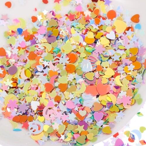 1200pcs/lot Star/Heart Sequin PVC loose Sequins For Crafts Paillette Sewing Decoration DIY Accessory Lentejuelas Para Coser
