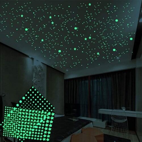 3D Bubble Luminous Stars Dots Wall Sticker Glow in The Dark Stars Starry Decoration Perfect for Kids Bedroom Bedding Room Gifts
