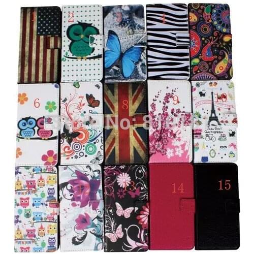 50pcs/lot Brand New Luxury printing Flower pattern wallet leather Case for Huawei ascend Y5 Y560