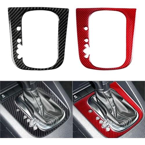 Car Carbon Fiber Accessories Gear Shift Panel Cover ABS For Volkswagen VW Golf 6 MK6 GTI 2008 2009 2010 2011 2012 Black/Red