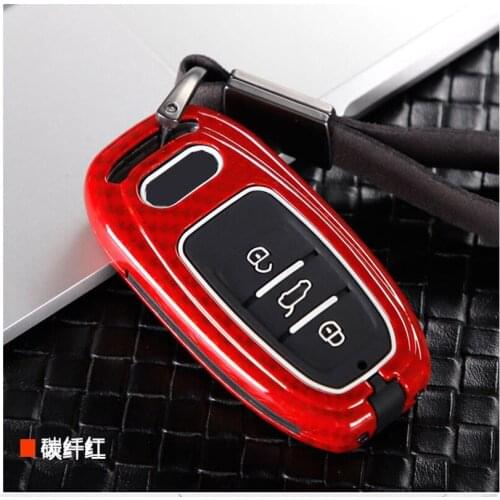 Zinc Alloy + Silicone Full Protective Cover Car Key Case for Audi A4 S4 B7 B8 A6 A5 A7 A8 Q5 S5 S6 Q7 Auto Accessories Smart Key