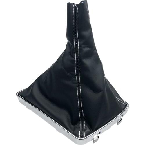 Black PU Leather Gear Shift Knob Frame Cover Boot Collar Case For OPEL ASTRA III H 1.6 VAUXHALL 2004 2005 2006-2010