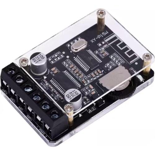 20W*2 Digital Audio Bluetooth 5.0 Stereo Amplifier with Case DC12-24V Bluetooth amp Dual Channel small stereo amp