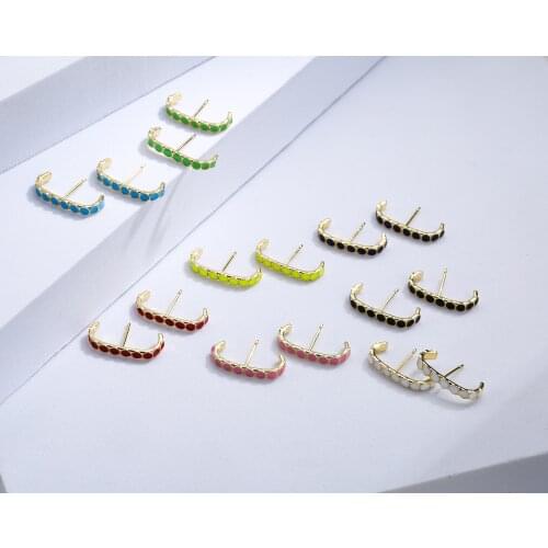 HECHENG,1 pair,Colorful Earrings ,For Women Ear Stud ,Wholesale,Sweet Style Fashion 2021 Jewelry