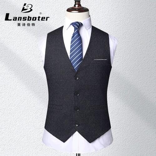 Dress Vests For Men Slim Fits Mens Suit Vest Male Waistcoat Gilet Homme Casual Formal Business Vest Chaleco Hombre VT-266