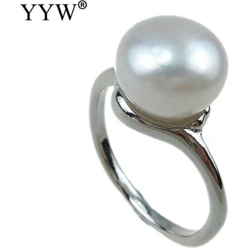 Ring White Women Wedding Ring Love Engagement Ring Freshwater Pearl Finger Rings Holiday Party Elegant Banquet Female Gifts