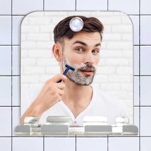 Square Anti-fog And Drop-proof Bathroom Mirror Hanging Razor Toothbrush And Anti-fog Mirror Fogless Shower