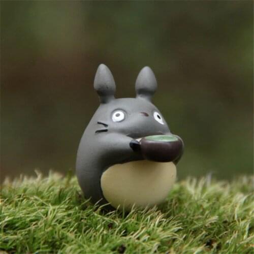 Hot Selling 1pcs Miyazaki My Neighbor Totoro Toys Drink Tea Micro Landscape Gardening Potted Decoration Action Figure Toys
