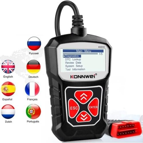 Mini OBD KW305 OBD2 Scanner Car Diagnostic Scanner Tool Automotive Scanner Code Reader With Multi-Language Better Than Elm327