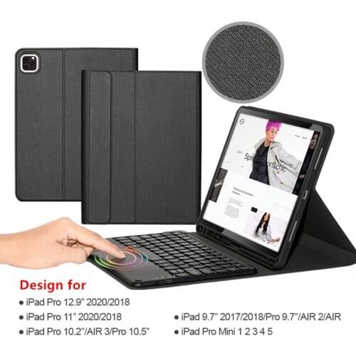 Fashion Bluetooth Keyboard Case for iPad Pro 11 2020 2018 Trackpad Round Keycap Touchpad Keyboard for ipad 10.2