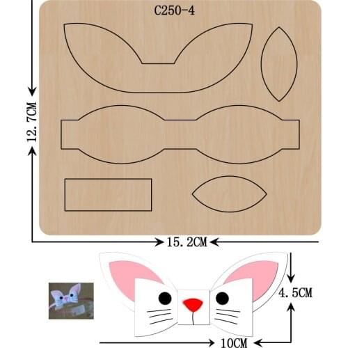 New Bow Cat Wooden die Scrapbooking C-250-4 Cutting Dies