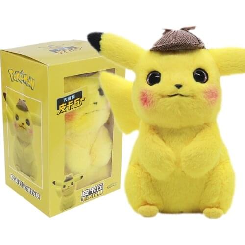 Pokemon Detective Pikachu Cute Soft Plush Action Figure Toys Children Birthday Gifts