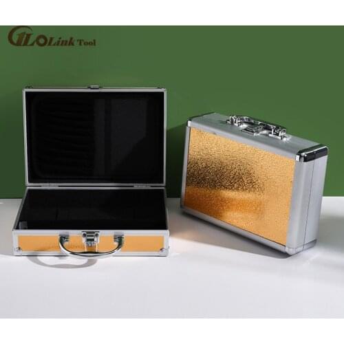 Portable Aluminum Tool Box Safety equipment Toolbox Instrument box Storage Case Suitcase Impact Resistant Case With Sponge Tool