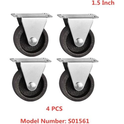 4 Pcs/Lot Casters 1.5-inch Cast Iron Wheel, Diameter: 40mm, Metal Furniture, Directional Caster, Height: 5cm, All Wheel