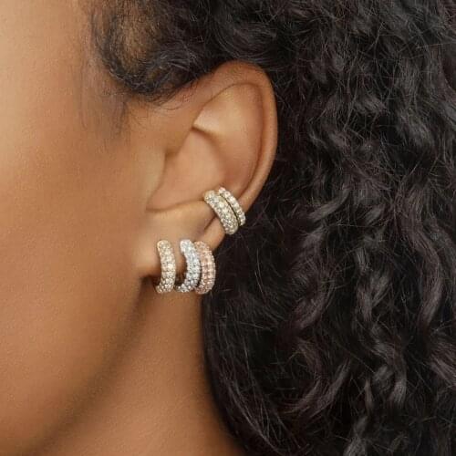 Fashion Design Multicolor Crystal Cross Earrings Bohemia Statement Cubic Zirconia Charm Stud Earring Femal Brincos