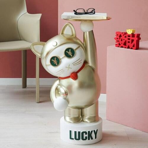 Modern,Home Decor,Fortune Cat Figurine,Resin Art Statue,Living Room,Office,Home,Decoration,Sculpture,Nordic,Style,DecorationHome