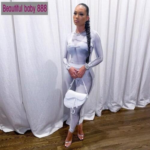 Nibber Stylish 3D Printing Women Tracksuit 2 Piece Set Casual Bodysuit Leggings Co-ord Outfits Undefined Basic Activity Clothes