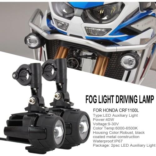 For Honda CRF1100L CRF 1100L CRF1100 L Africa Twin Motorcycle Accessories LED Auxiliary Fog Light Driving Lamp